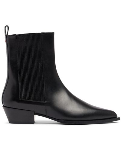 Aeyde 40Mm Belinda Leather Ankle Boots - Black