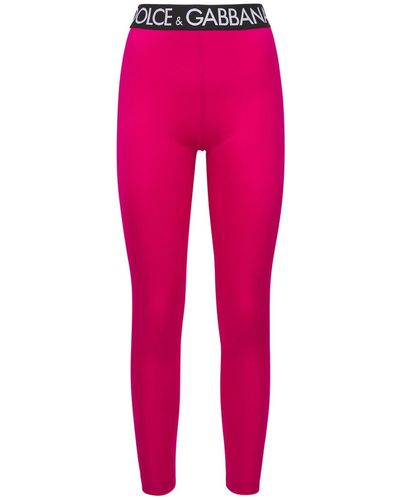 Dolce & Gabbana Logo Leggings - Pink