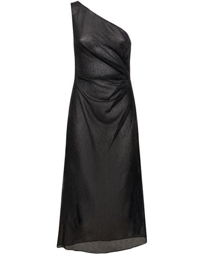 Oséree Lumière Knot Lurex Long Dress - Black