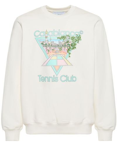 Casablancabrand Sweatshirt Aus Bio-baumwolle "tennis Club" - Weiß