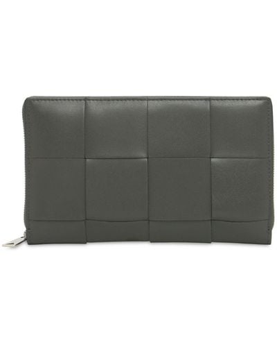 Bottega Veneta Maxi Intreccio Leather Zip Around Wallet - Multicolor