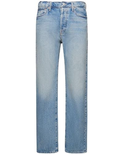 Mother The Ditcher Straight Cotton Jeans - Blue