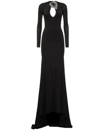 GIUSEPPE DI MORABITO Stretch Jersey Midi Dress - Black