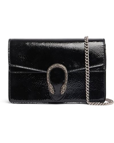 Gucci Mini Dionysus Patent Leather Bag - Black