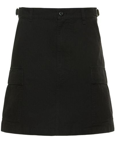 Balenciaga Mini Cotton Cargo Skirt - Black