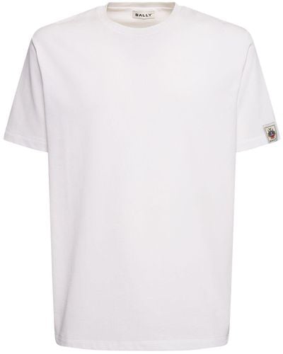 Bally T-shirt en coton à logo - Blanc