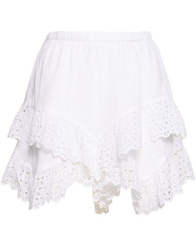 Isabel Marant Sukira Embroidered Mini Skirt - White