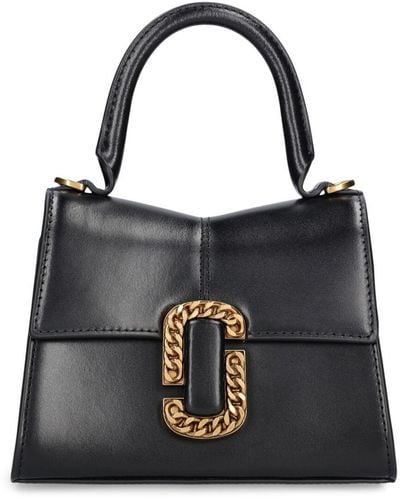 Marc Jacobs The Mini Leather Top Handle Bag - Black