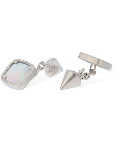 Maison Margiela Mother Of Pearl Squared Cufflinks - Multicolor