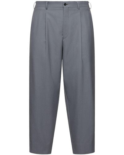 Comme des Garçons Pleated Wool Trousers - Grey