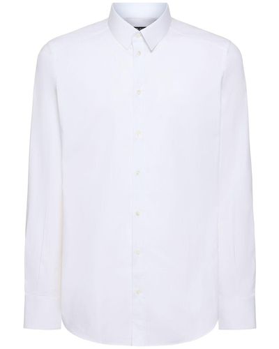 Dolce & Gabbana Stretch Cotton Poplin Shirt - White