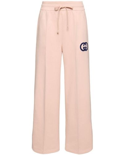 Gucci Light Felted Cotton Jersey sweatpants - Pink
