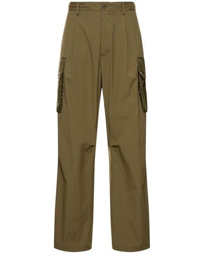 Moncler Cotton Poplin Cargo Trousers - Green