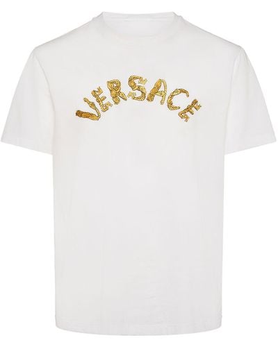 Versace Muschel Barock T -Shirt - Blanc