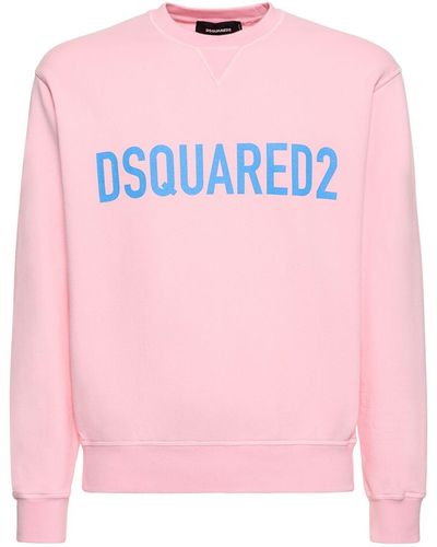 DSquared² Logo Cotton Jersey Sweatshirt - Pink