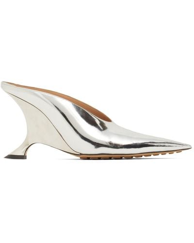 Bottega Veneta 90Mm Rocket Reflective Leather Court Shoes - White