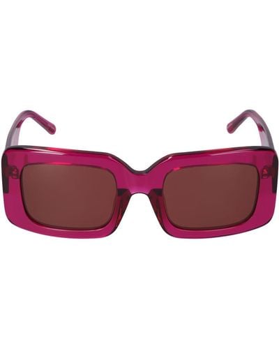 The Attico Jorja Squared Acetate Sunglasses - Purple