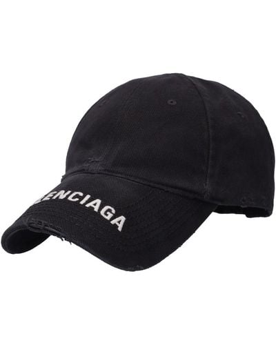 Balenciaga Logo embroidered Cotton Cap for Men Lyst Australia