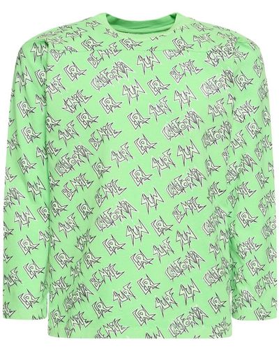 ERL Printed Long Sleeved T-shirt - Green