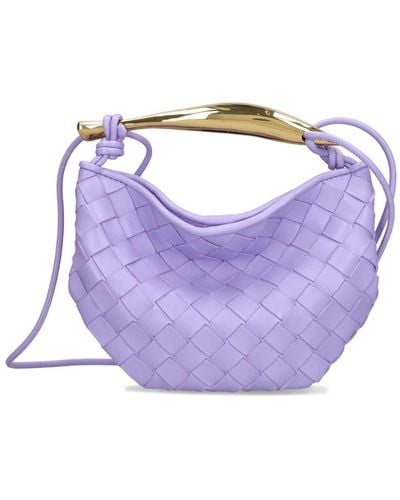 Bottega Veneta Mini Sardine Leather Crossbody Bag - Purple