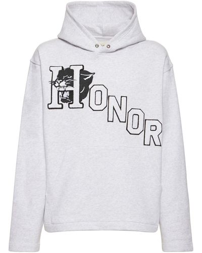 Honor The Gift Holiday Mascot Henley Hoodie - White