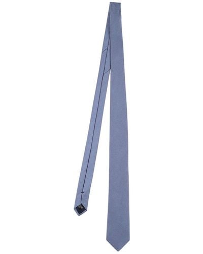 Giorgio Armani 7cm Silk Tie - Blue