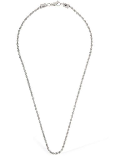 Emanuele Bicocchi Thin Rope Chain Necklace - Metallic