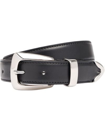 Khaite 3Cm Benny Leather Belt - White