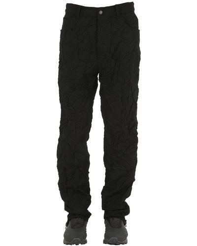 Facetasm Wrinkled Wool Jeans W/ Lining - Black