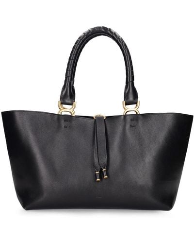 Chloé Small Marcie Tote Leather Bag - Black