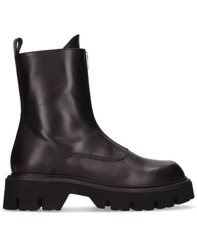 Mattia Capezzani Dimitry Leather Zip Boots - Black