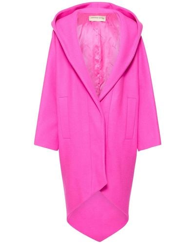 Alexandre Vauthier Cappotto in misto lana / cappuccio - Rosa