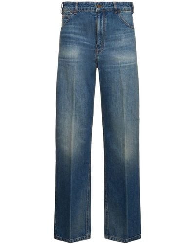 Victoria Beckham Relaxed Faded Straight Jeans - Blue