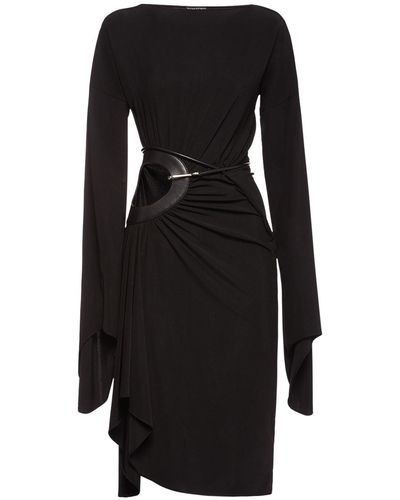 Tom Ford Jersey Wrap Midi Dress - Black