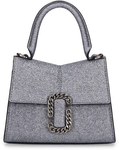 Marc Jacobs The Mini Glittered Leather Bag - Blue