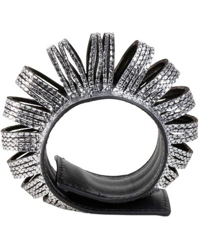 SO-LE STUDIO Spin Leather Rigid Bracelet - Metallic