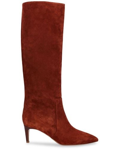 Paris Texas 60Mm Stiletto Leather Tall Boots - Red