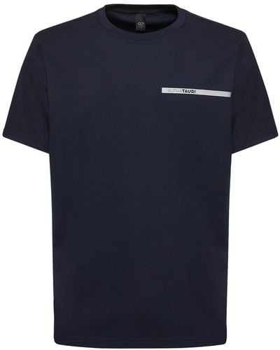 ALPHATAURI Camiseta de algodón - Azul