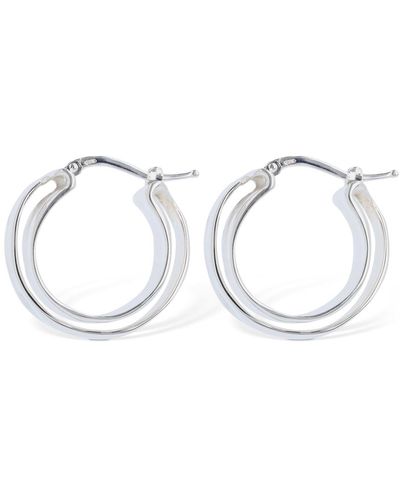 Jil Sander Levels 5 Medium Hoop Earrings - Natural