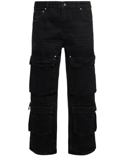 Represent R3ca Denim Cargo Jeans - Black