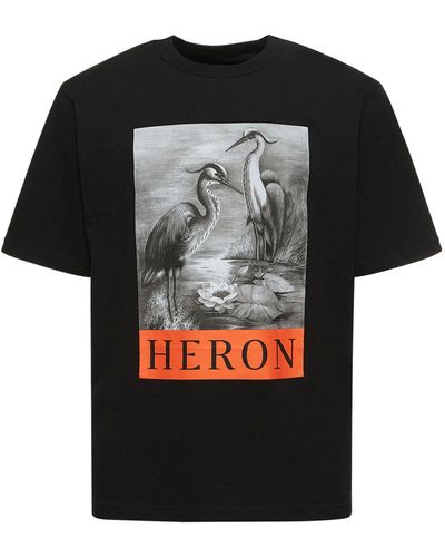 Heron Preston Heron コットンジャージーtシャツ - ブラック
