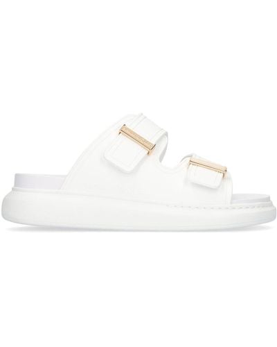 Alexander McQueen 50mm Rubber Slide Sandals - White