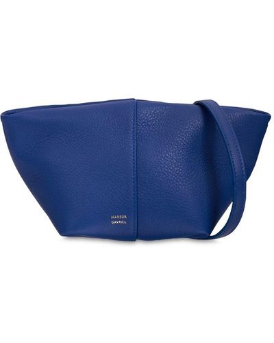 Mansur Gavriel Tulipano Compact Leather Bag - Blue