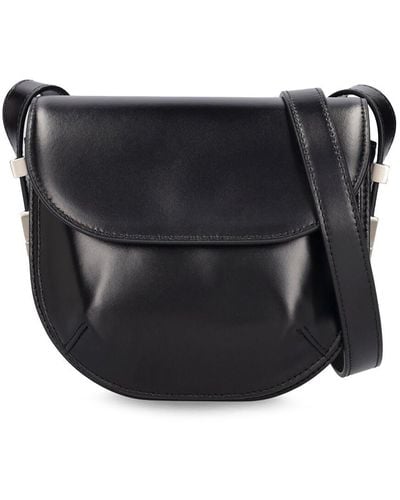 OSOI Cubby Coated Leather Shoulder Bag - Black