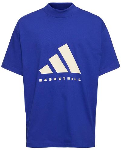 adidas Originals One Basketball Printed Jersey T-shirt - Blue