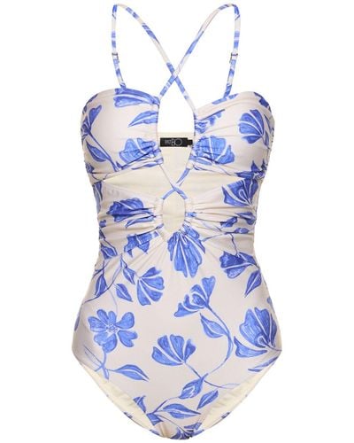 PATBO Nightflower Printed Swimsuit - Blue