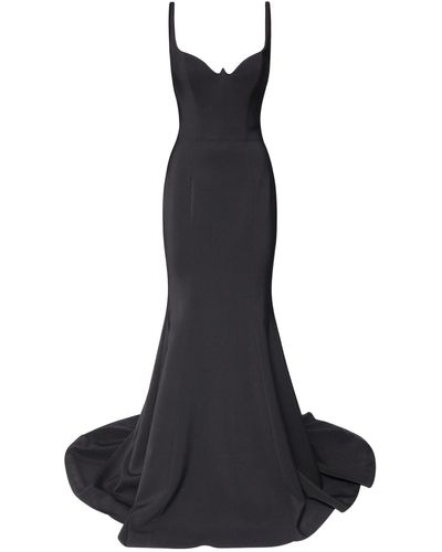 Alexandre Vauthier Langes Kleid Aus Viskosemischung - Schwarz