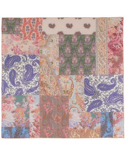 Zimmermann Écharpe en soie et coton imprimé - Multicolore