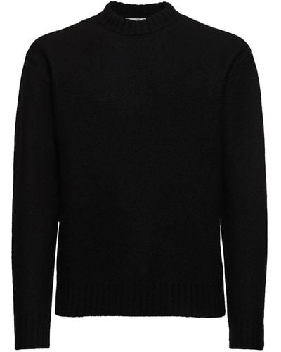 Jil Sander Boiled Wool Jumper - Black