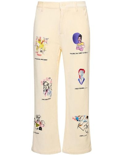 Kidsuper Kidsuper Museum Embroidered Trousers - Natural